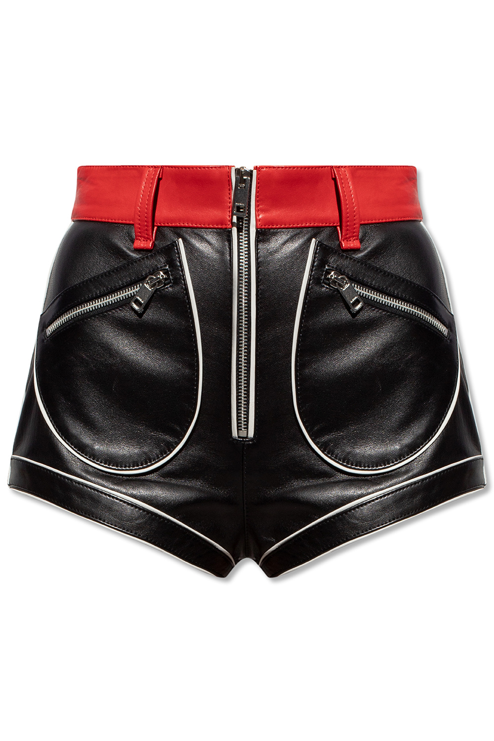 diesel leather shorts